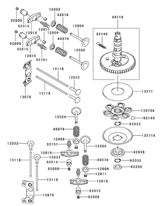 Fh580v-As11 Valve And Camshaft Diagram and Parts List for ENFORCER44 53AI3AGF750-19HP Cub Cadet Lawn Tractor